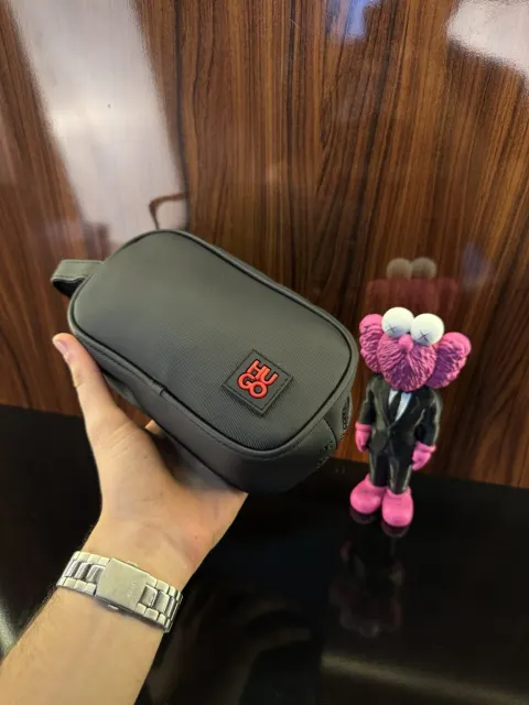 Hugo Boss Silikon Logo El Çantası, Siyah