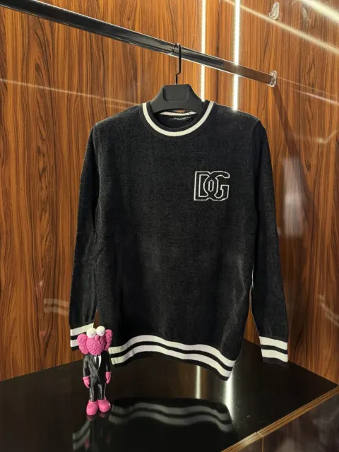 Dolce Gabbana Nakış Logo Triko, Siyah