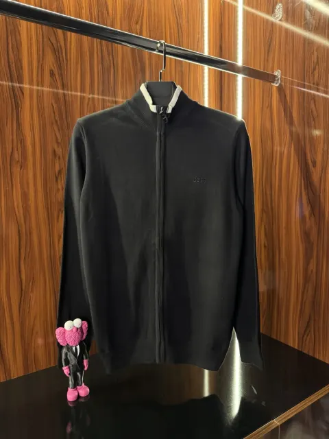 Hugo Boss Nakış Logo Triko Hırka, Siyah