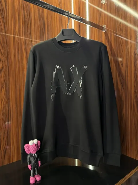 Armani Exchange Logo Sweatshirt, Siyah