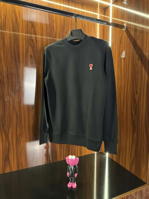Ami Süzene Logo Sweatshirt, Siyah
