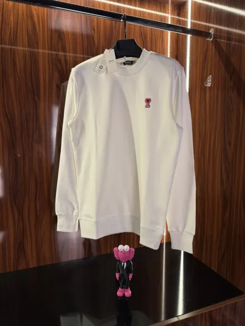 Ami Süzene Logo Sweatshirt, Beyaz