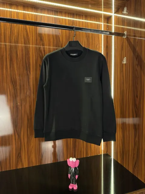 Dolce Gabbana Metal Logo Sweatshirt, Siyah