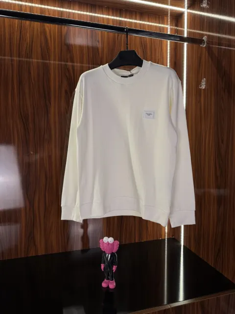 Dolce Gabbana Metal Logo Sweatshirt, Beyaz