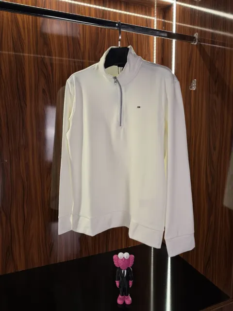 Tommy Hilfiger Yarım Fermuar, Beyaz