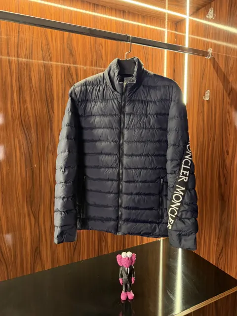 Moncler Nakış Şeritli Mont, Lacivert