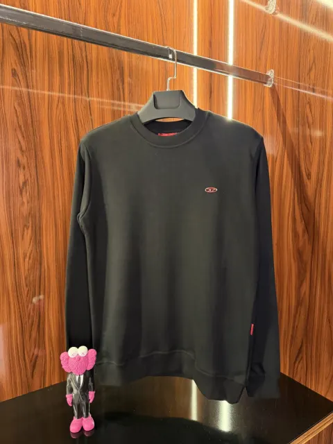 Diesel Metal Logo Sweatshirt, Siyah