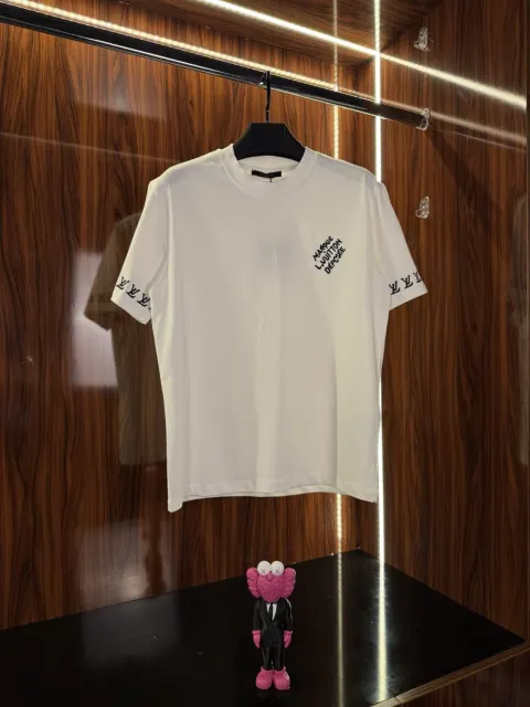 Louis Vuitton Nakış Logo T-Shirt, Beyaz