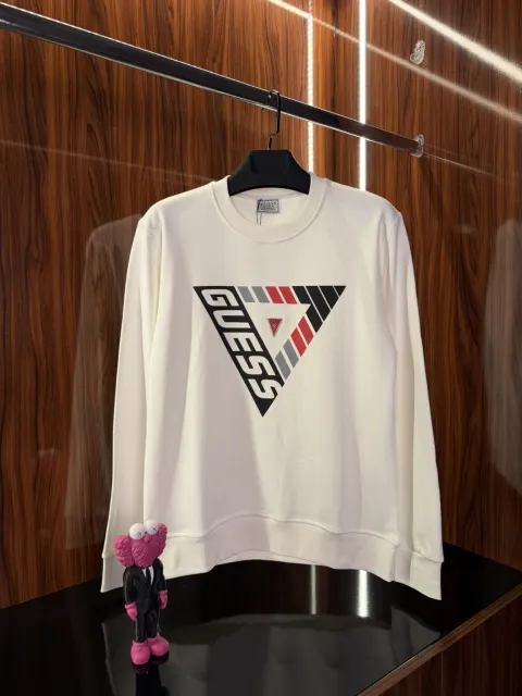 Guess Metal Logo Sweatshirt, Beyaz