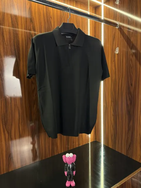 Hugo Boss Nakış Logo Örme Triko, Siyah
