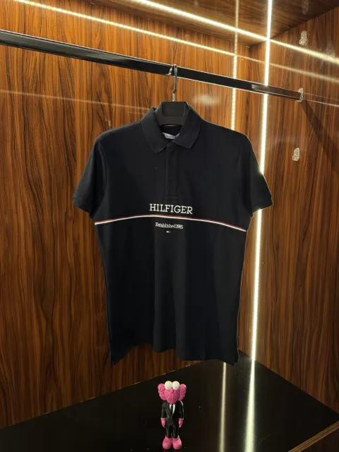 Tommy Hilfiger Nakış Logo Polo Yaka, Siyah