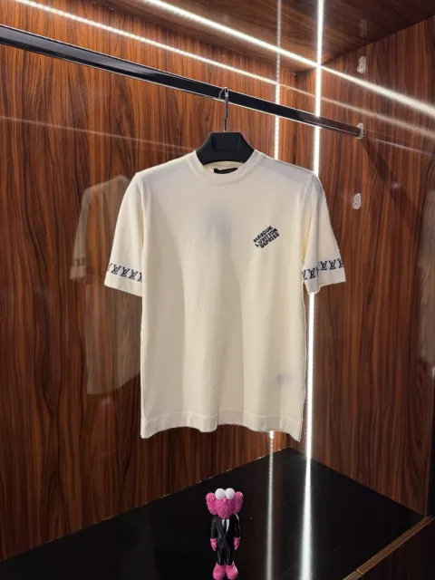 Louis Vuitton Nakış Logo Örme Triko, Krem