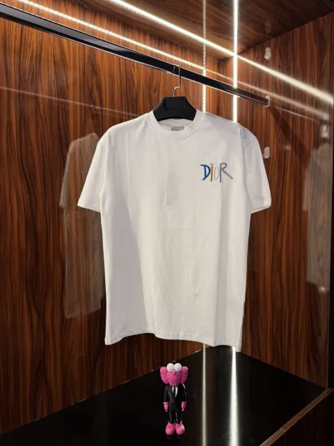 Dior Nakış Logo T-Shirt, Beyaz