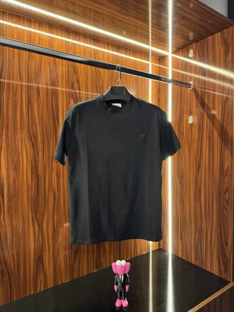 Ami Nakış Logo T-Shirt, Siyah