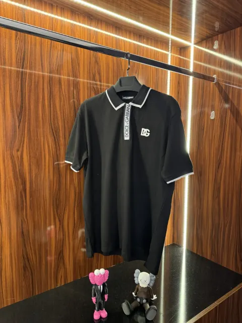 Dolce Gabbana Nakış Logo Polo Yaka, Siyah