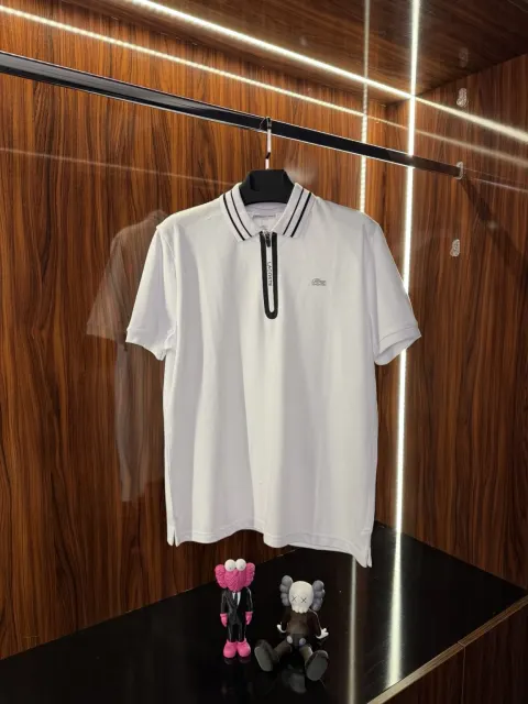 Lacoste Fermuar Yaka Polo Yaka, Beyaz