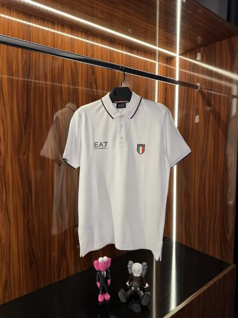 Emporio Armani İtalia Detay Polo Yaka, Beyaz