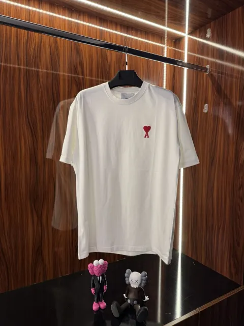 Ami Nakış Logo T-Shirt, Beyaz