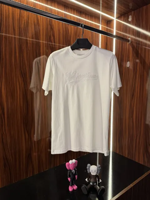 Valentino Nakış Logo T-Shirt, Beyaz