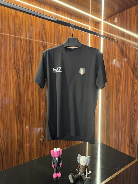 Emporio Armani ITALIA Logo T-Shirt, Siyah