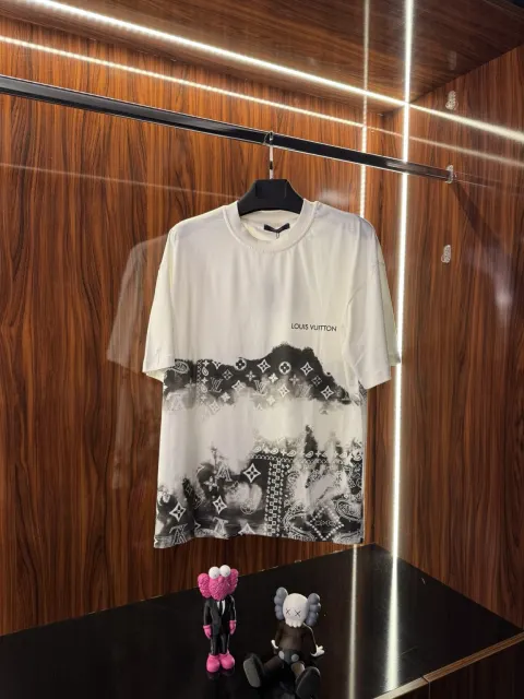 Louis Vuitton Kamuflaj Detay T-Shirt, Beyaz