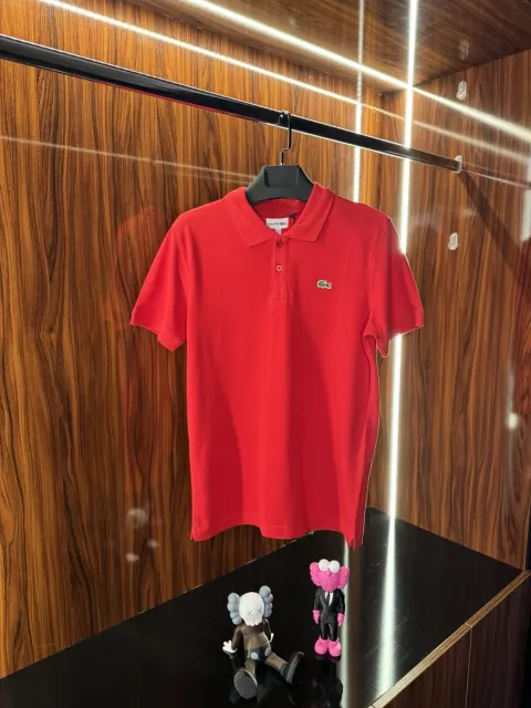 Lacoste Nakış Logo Polo Yaka, Kırmızı