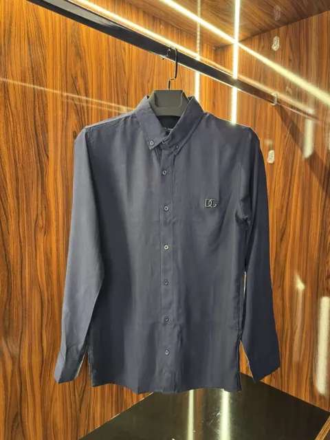 Dolce Gabbana Metal Logo Gömlek, Lacivert