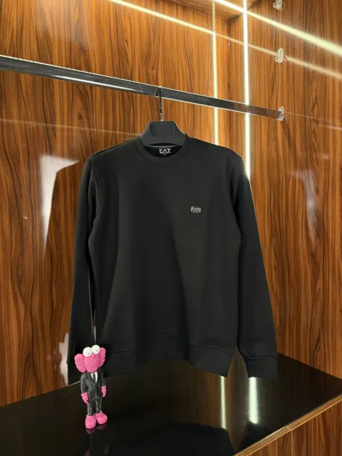 Emporio Armani Metal Logo Sweatshirt, Siyah