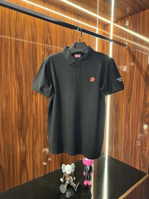 Kenzo Nakış Logo Polo Yaka, Siyah