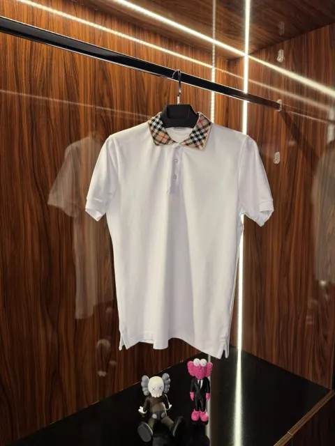 Burberry Yaka Detay Polo Yaka, Beyaz