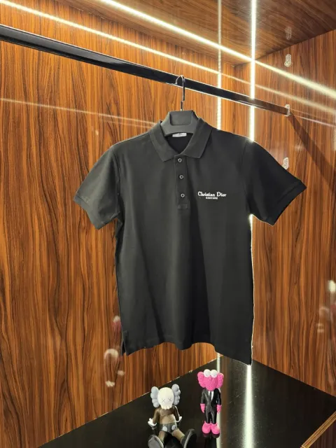 Christian Dior Nakış Logo Polo Yaka, Siyah