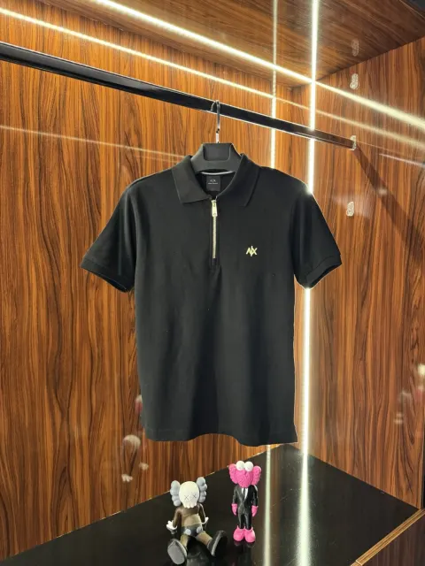 Armani Exchange Metal Logo Polo Yaka, Siyah