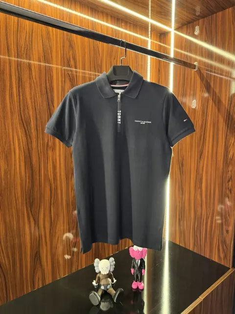 Tommy Hilfiger Fermuarlı Polo Yaka, Siyah