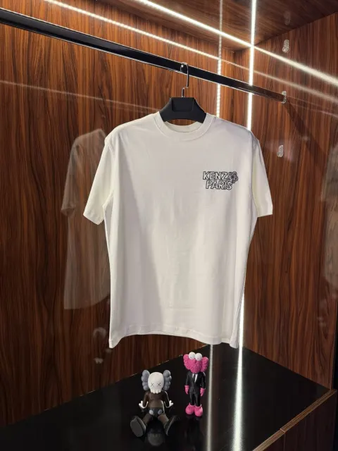 Kenzo Nakış Logo T-Shirt, Beyaz