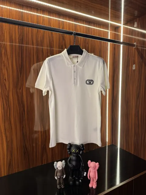 Valentino Nakış Logo Polo Yaka, Beyaz