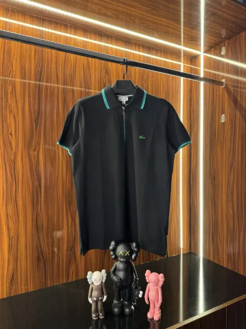 Lacoste Metal Logo Polo Yaka, Siyah