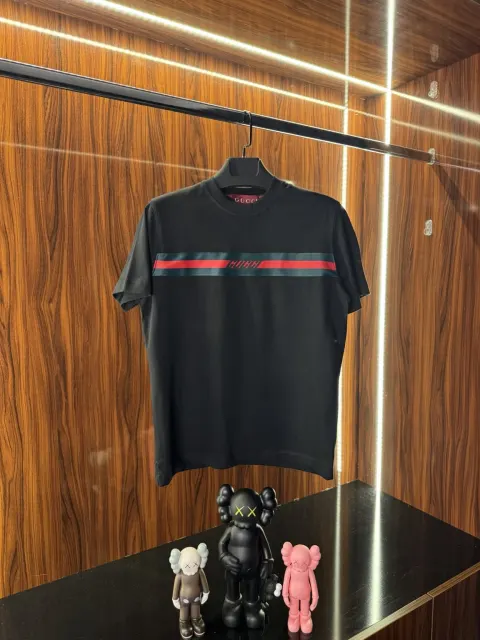 Gucci Şerit Logo T-Shirt, Siyah