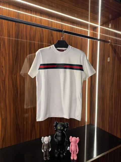 Gucci Şerit Logo T-Shirt, Beyaz