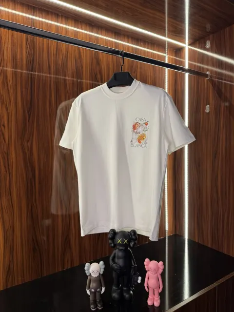 Casablanca Sırt Logo T-Shirt, Beyaz