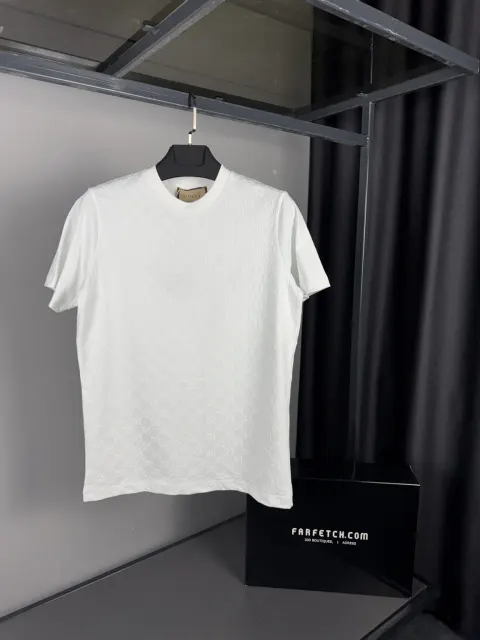 Louis Vuitton Monogram Kadife Logo T-Shirt, Beyaz