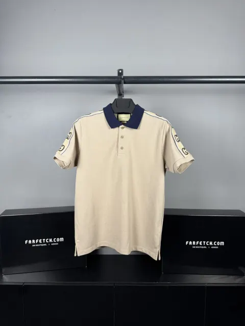 Gucci Şeritli Polo Yaka, Kahve