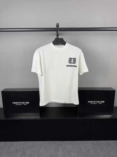 Balenciaga Sırt Detaylı T-shirt, Beyaz
