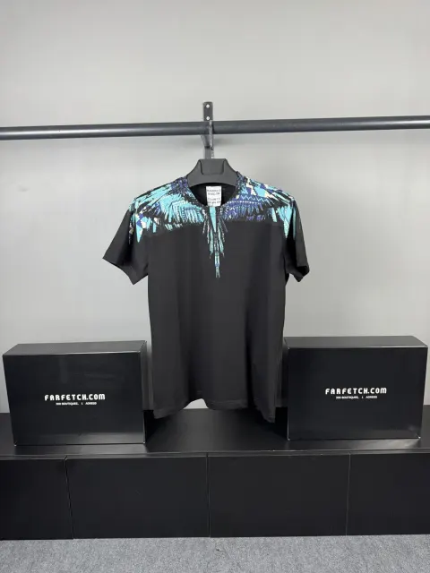 Marcelo Burlon T-Shirt, Siyah/Mavi