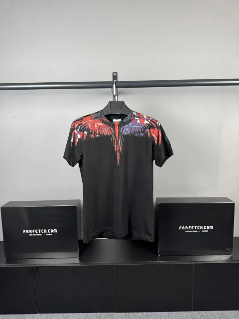 Marcelo Burlon T-Shirt, Siyah/Kırmızı/Mavi