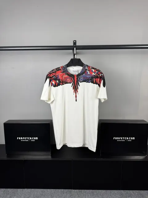 Marcelo Burlon T-Shirt, Beyaz/Kırmızı/Mavi