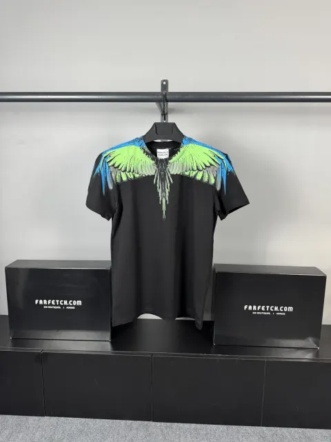 Marcelo Burlon Yeşil T-Shirt, Siyah/Yeşil