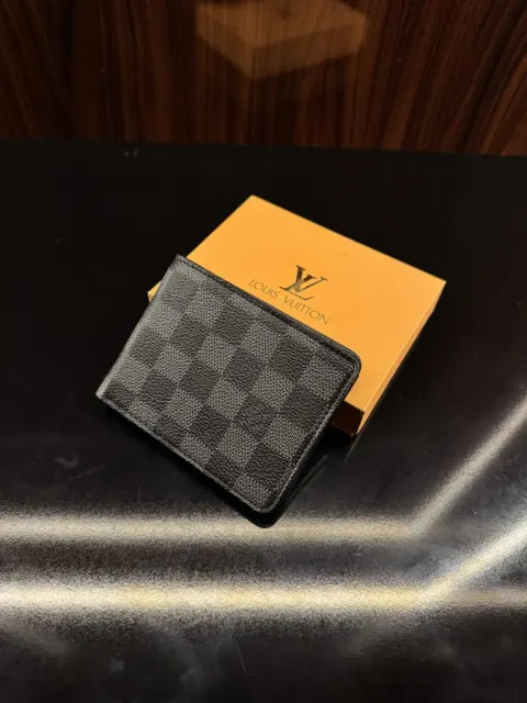 Louis Vuitton Dama Detay Deri Cüzdan, Siyah