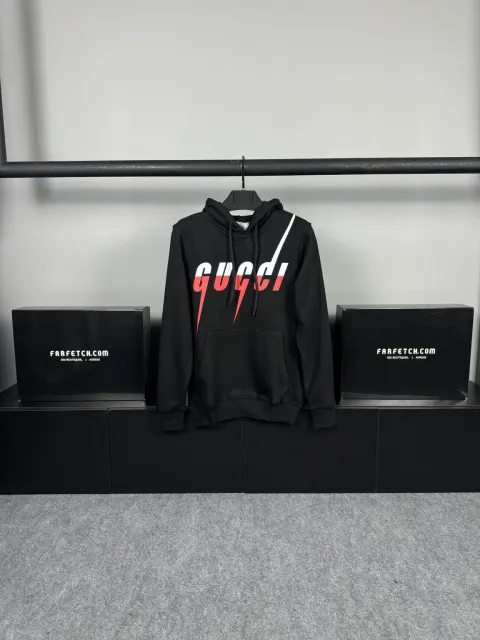 Gucci Logo Hoodie, Siyah