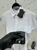 Prada Metal Logo Polo Yaka | Beyaz