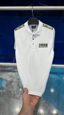 Emporio Armani Gold Logo Polo Yaka | Beyaz